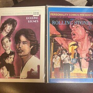SET OF 2 PESONALITY COMICS PRESENTS THE ROLLING STONES MICK JAGGER